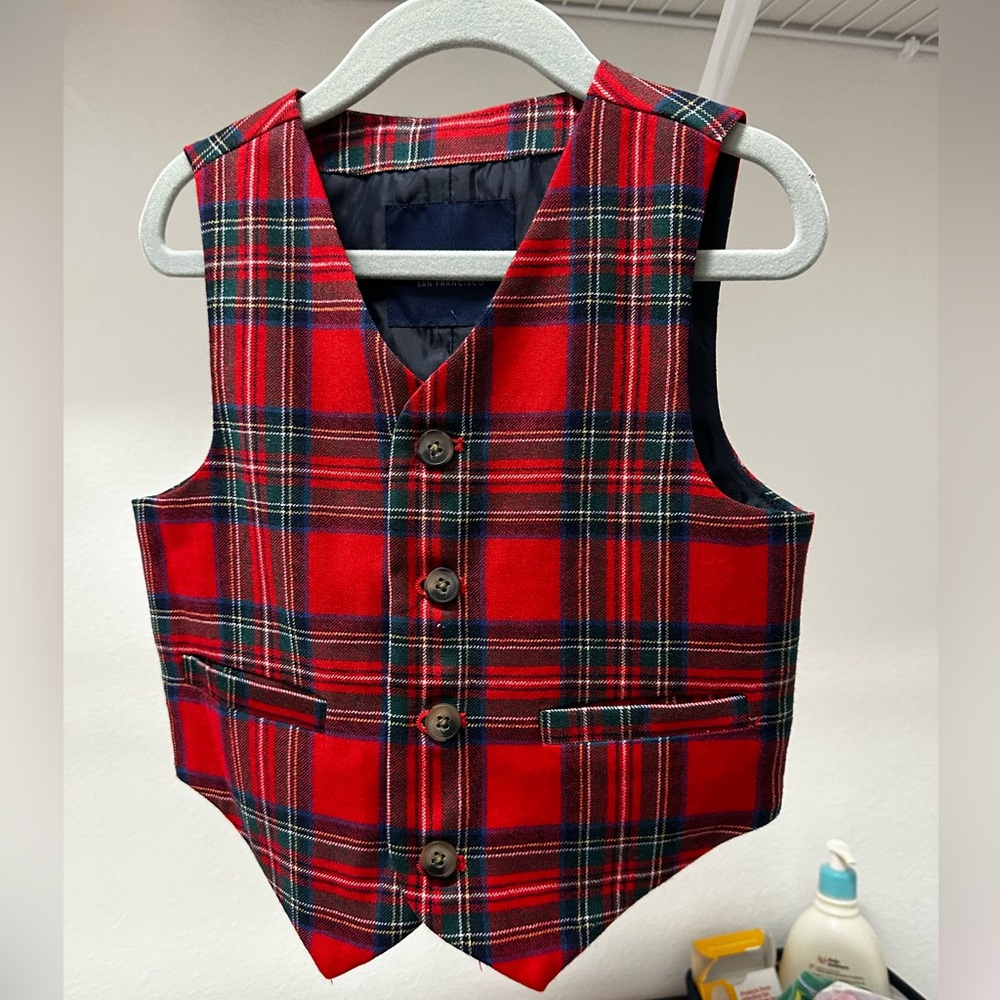 Janie and Jack Tartan vest
